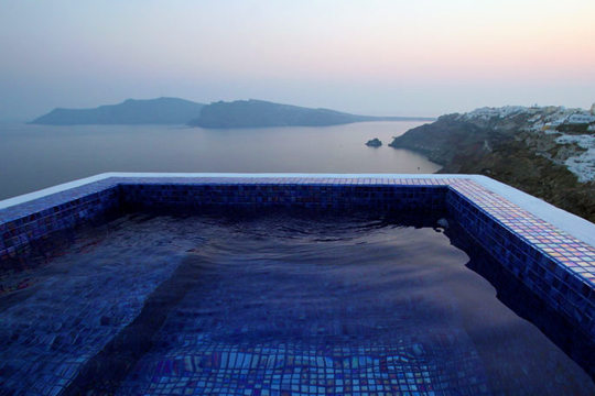 Traditional suites in Santorini